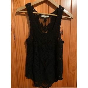 Painted threads lace tank